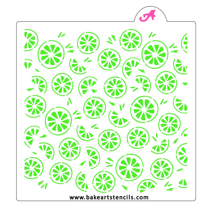 Citrus Squeeze Cookie Stencil bakeartstencil