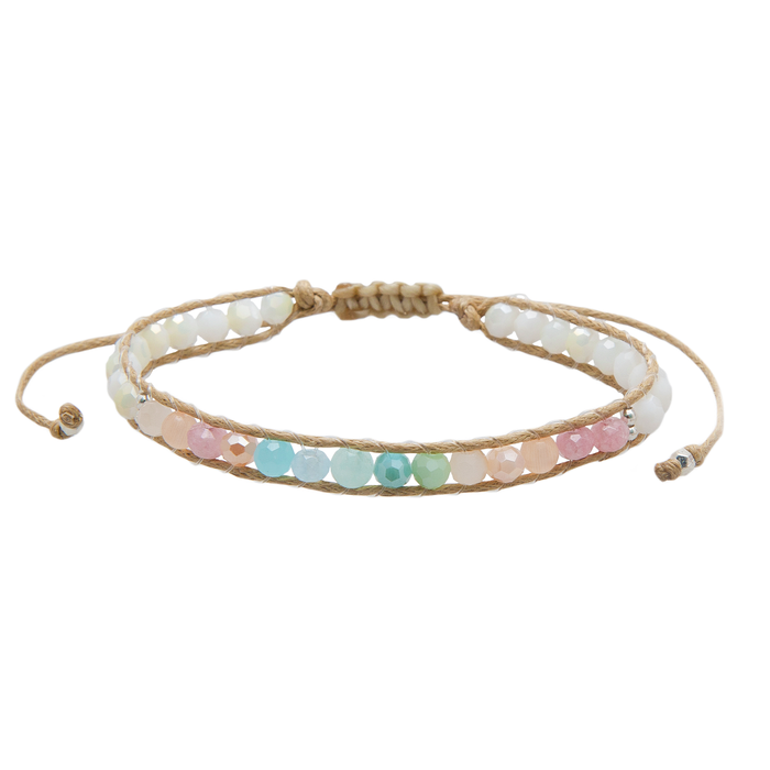 Coconut Crush Healing Bracelet, flat lay