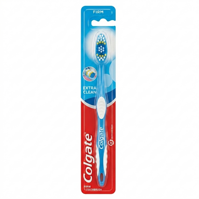 Colgate toothbrush with packaging on a white background