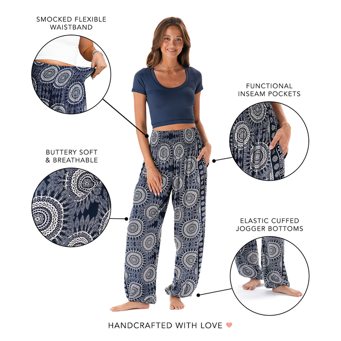 Como Harem Pants, feature callout graphic