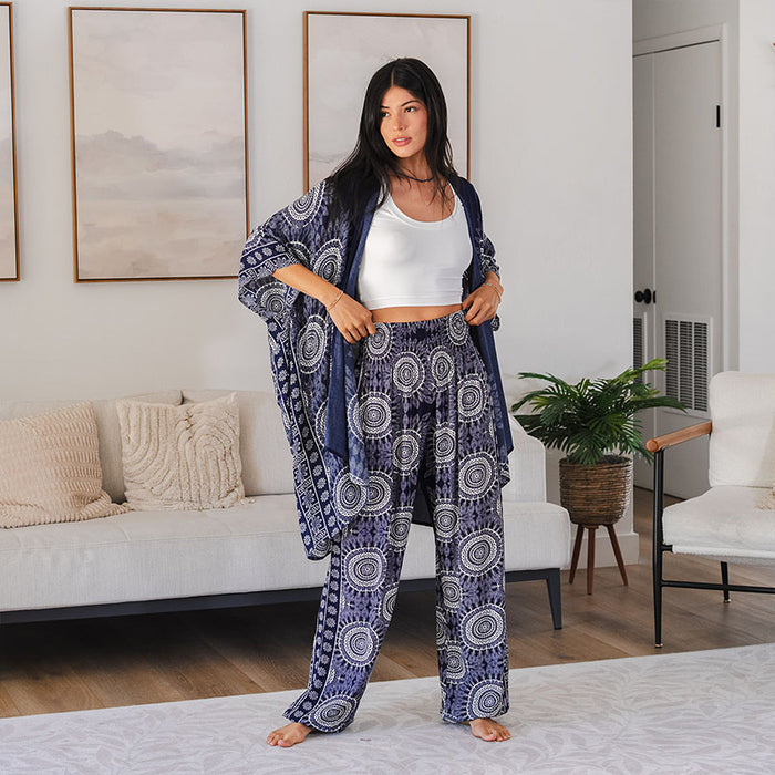Como Harem Pants, worn standing in living room
