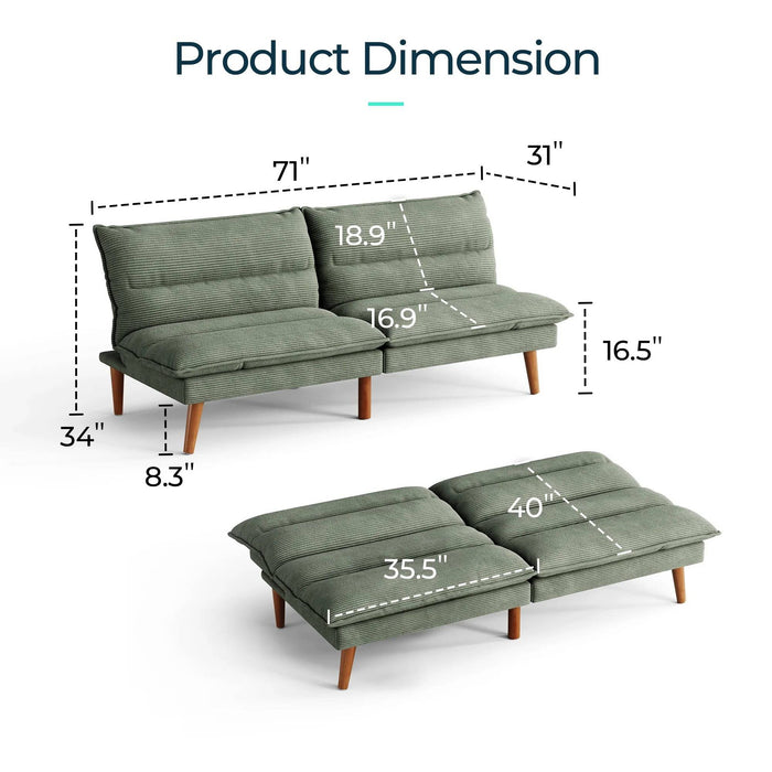 Convertible Futon Sofa Bed