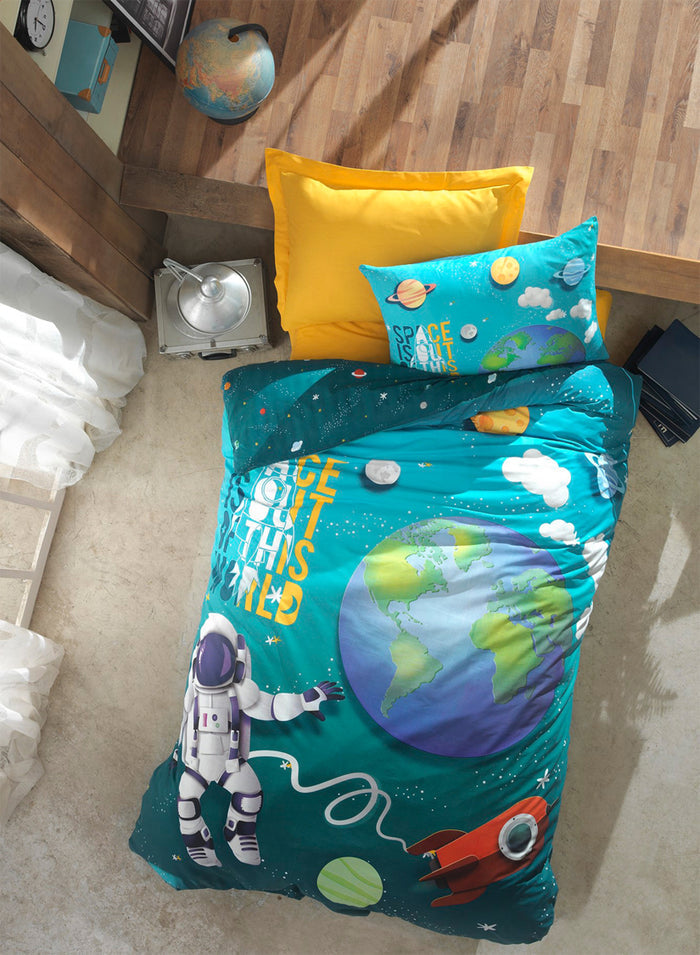Cosmos İn Sky Duvet Cover Set | Turquoise