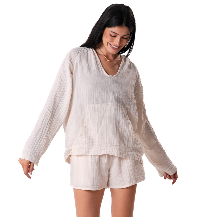 Cream Baja Pullover, front