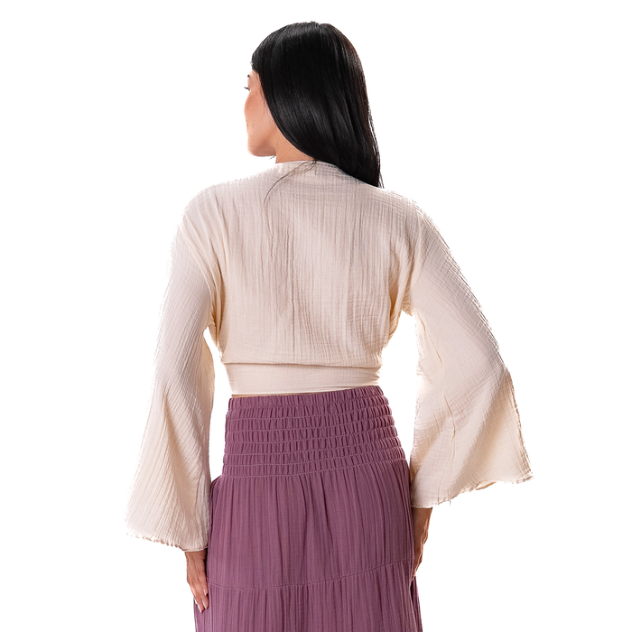 Cream Cotton Daydreamer Top, back