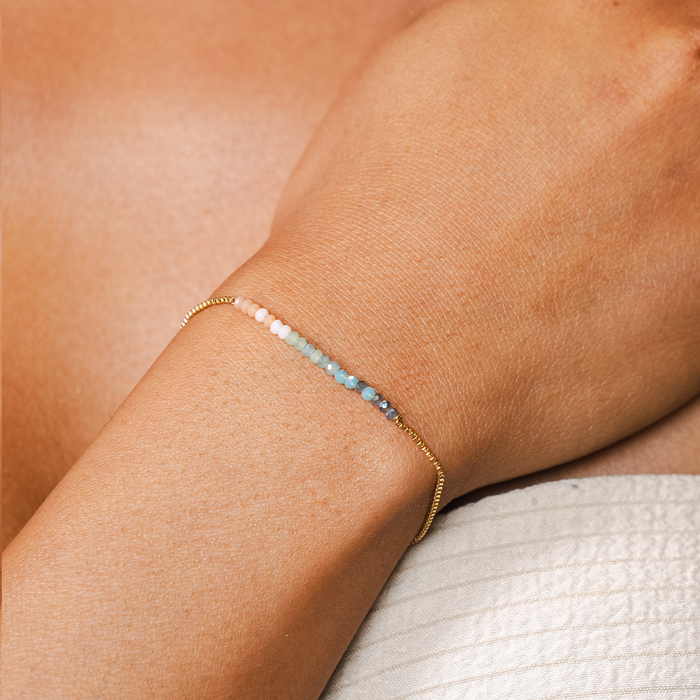 "Create Your Own Sunshine" Goddess Bracelet, on wrist
