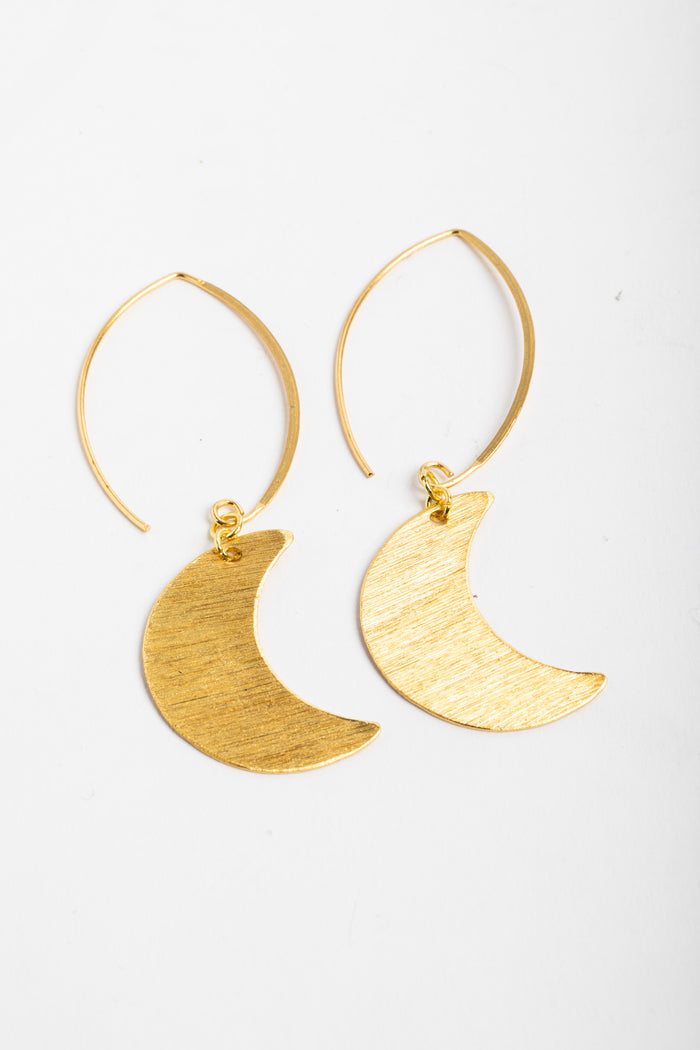 celestial gold drop earrings
