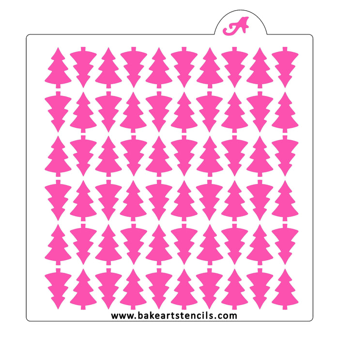 Crisscross Trees Pattern Cookie Stencil bakeartstencil