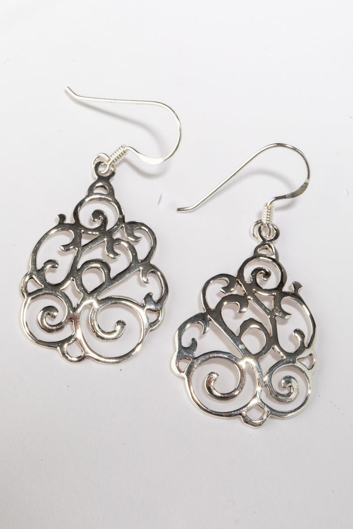 Curlicue Sterling Silver Earrings