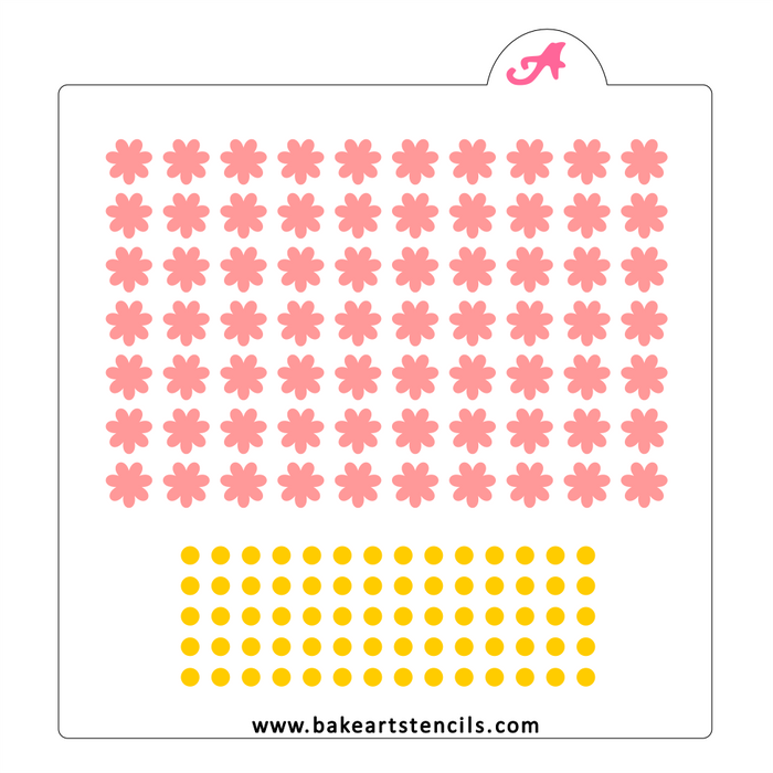 Daisy Sprinkles Stencil bakeartstencil