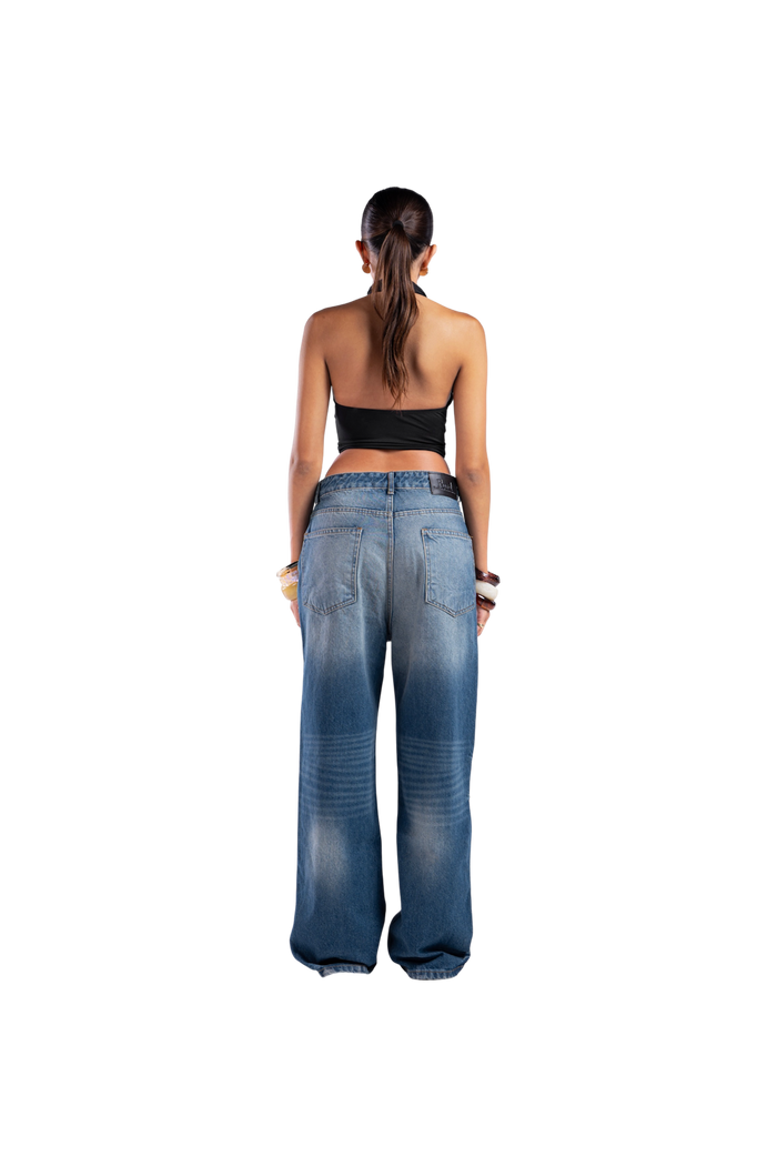 DARK BLUE BAGGY DENIM UNISEX
