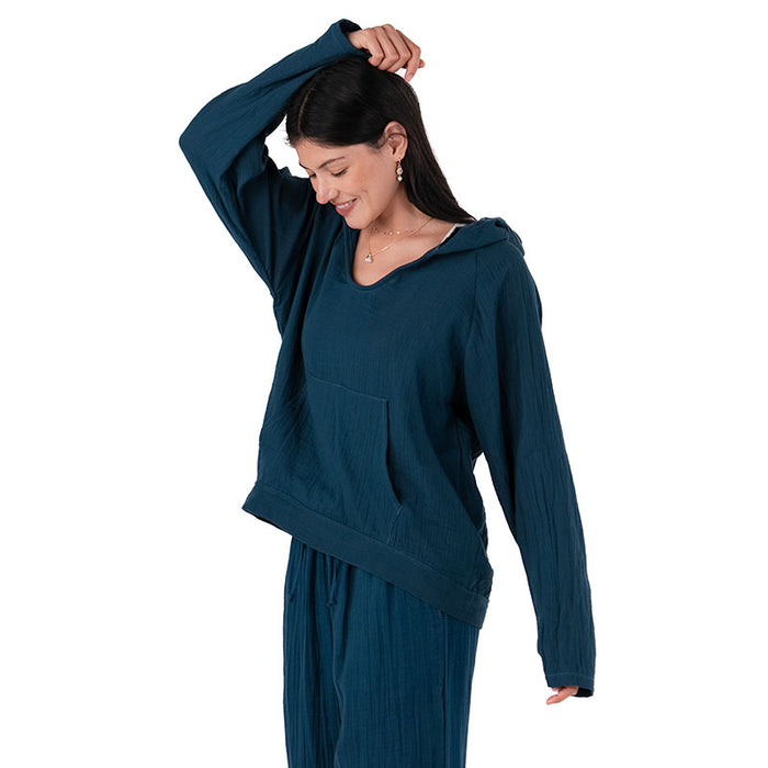 Deep Teal Baja Pullover