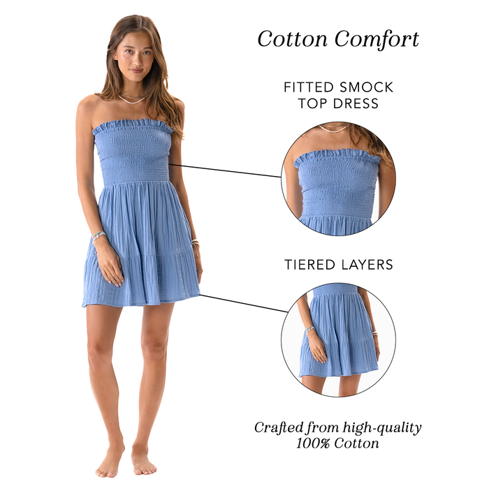 Denim Blue Daiquiri Dress, fabric callout