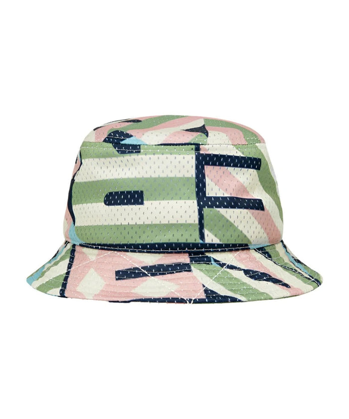 Diamond and Stripes Bucket Hat - Pink