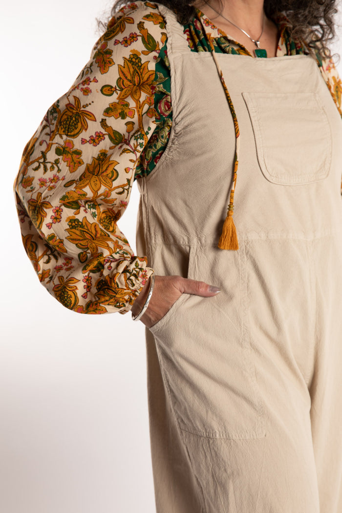 Ditya Wide Leg Cotton Overalls