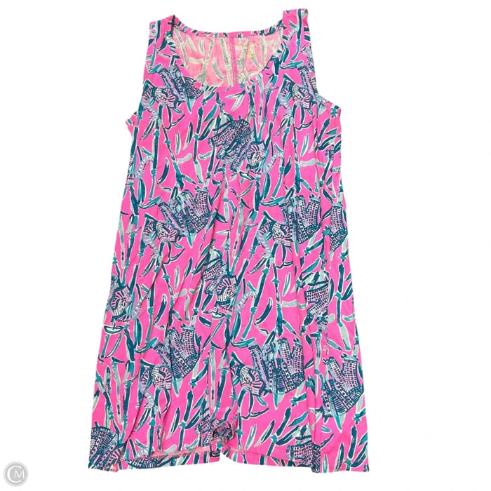 Dress Designer By Lilly Pulitzer In Blue & Pink, Size: Xl
