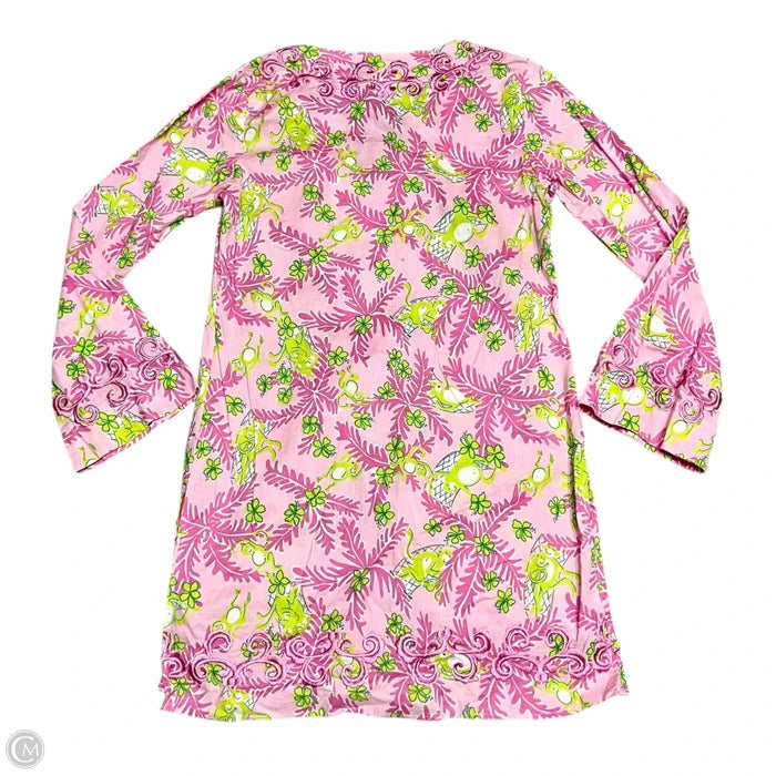 Dress Designer By Lilly Pulitzer In Green & Pink, Size: S