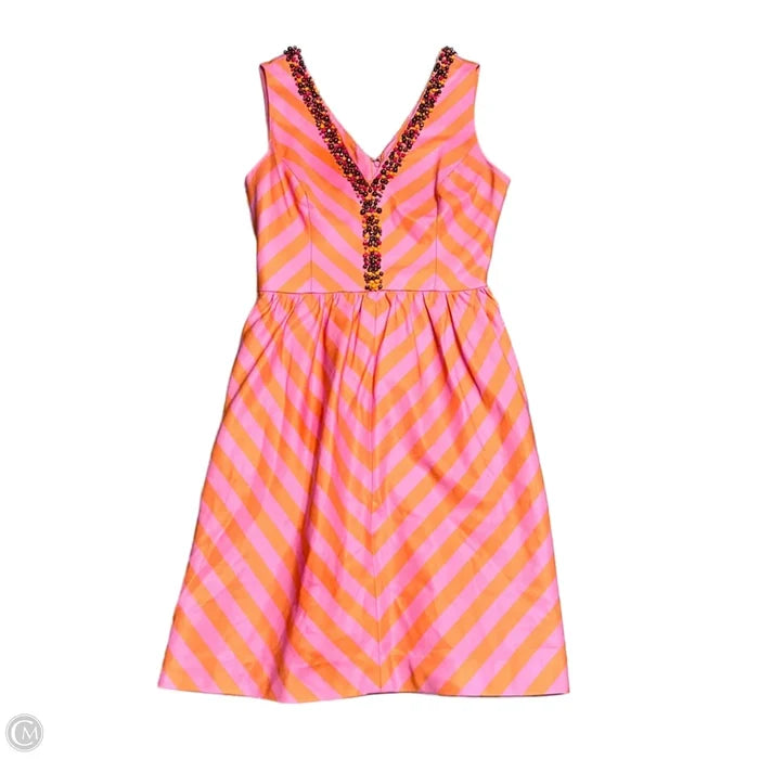 Dress Designer By Lilly Pulitzer In Orange & Pink, Size: 4