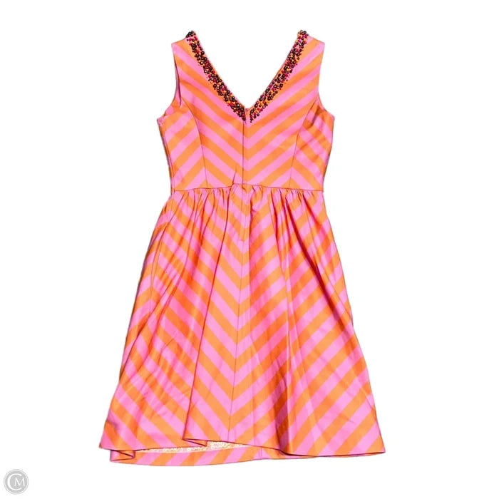 Dress Designer By Lilly Pulitzer In Orange & Pink, Size: 4
