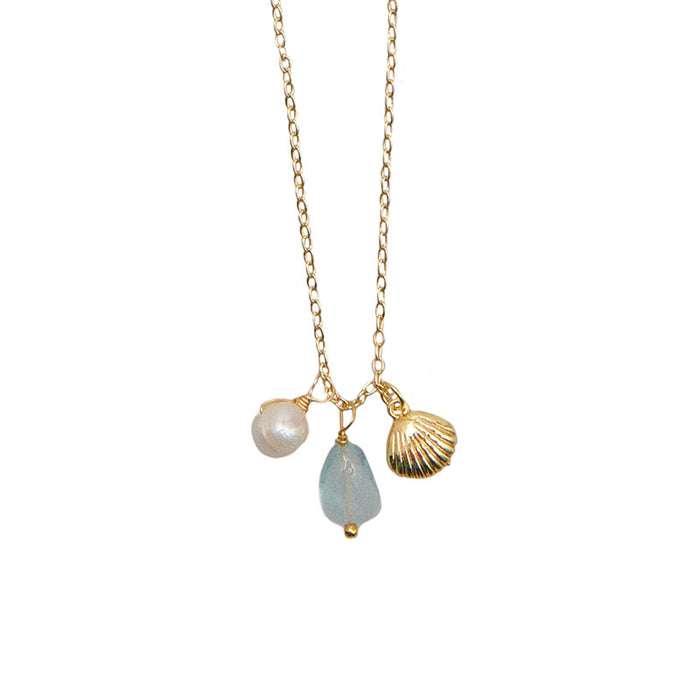 Drift Away Onshore Necklace, flat lay charm detail