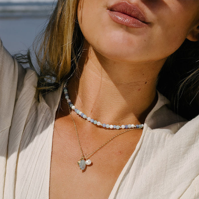 Drift Away Onshore Necklace, on neck
