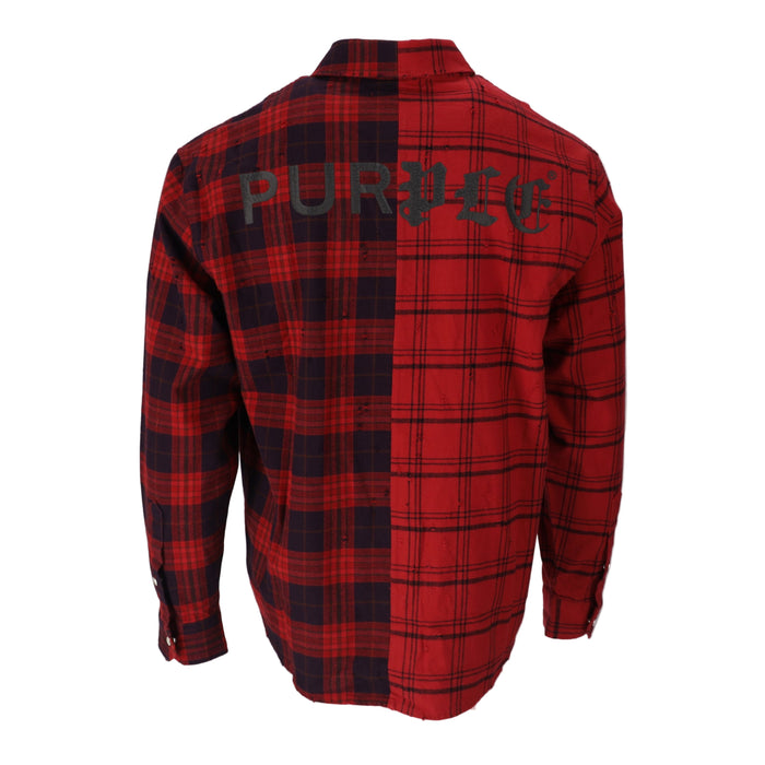 Dual Long Sleeve Red Button Up Shirt