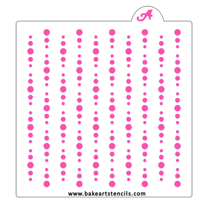Dynamic Dots Pattern Cookie Stencil bakeartstencils