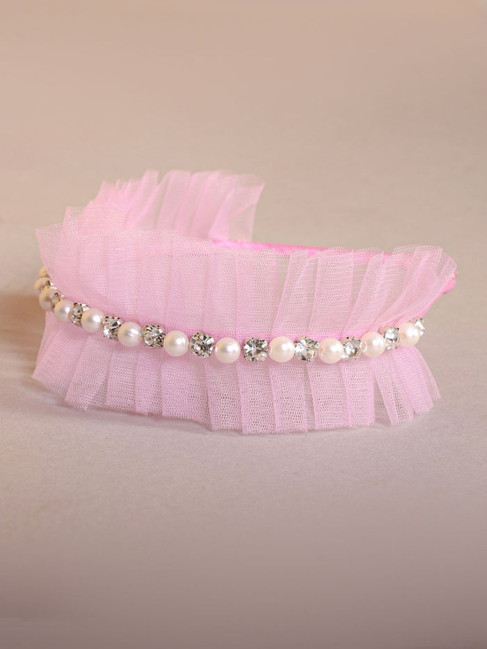 Elegant Pink Chic Beads Headband