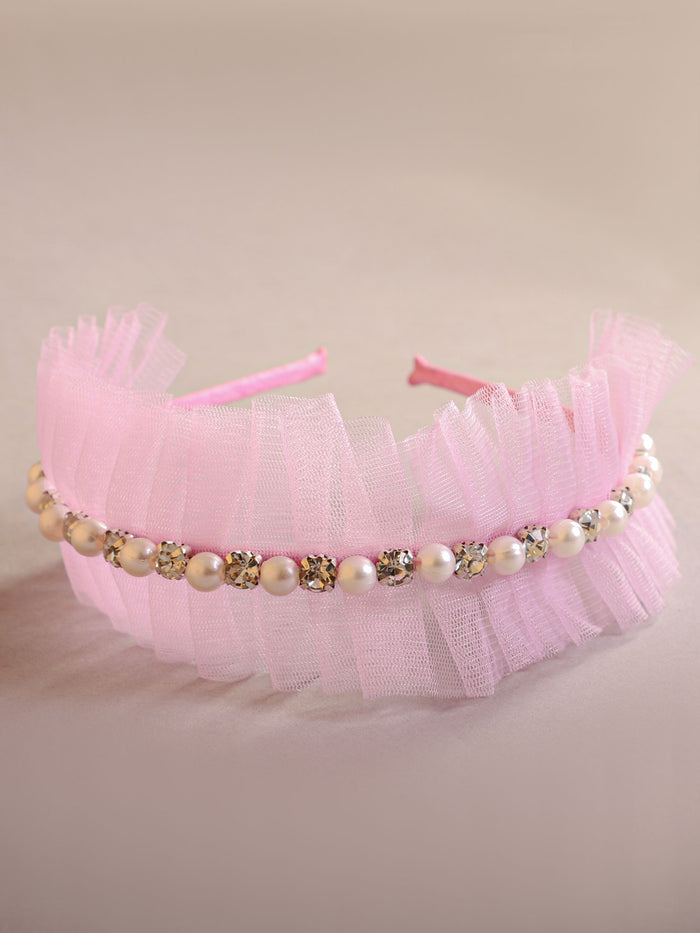 Elegant Pink Chic Beads Headband