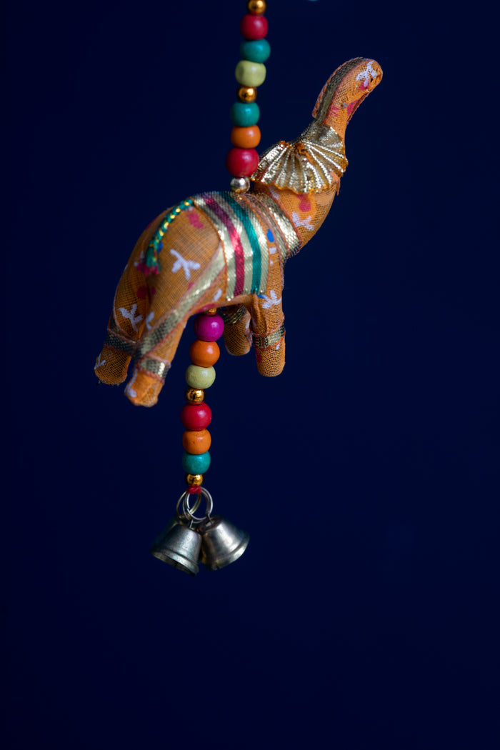 Elephant mobile in red