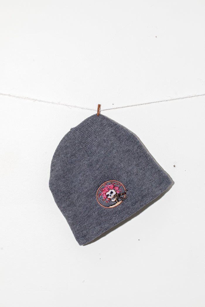 embroidered grateful dead beanie hat