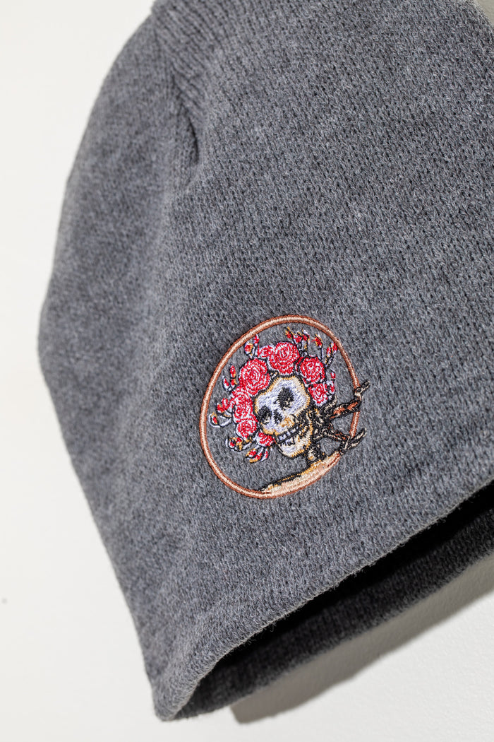 embroidered grateful dead beanie hat