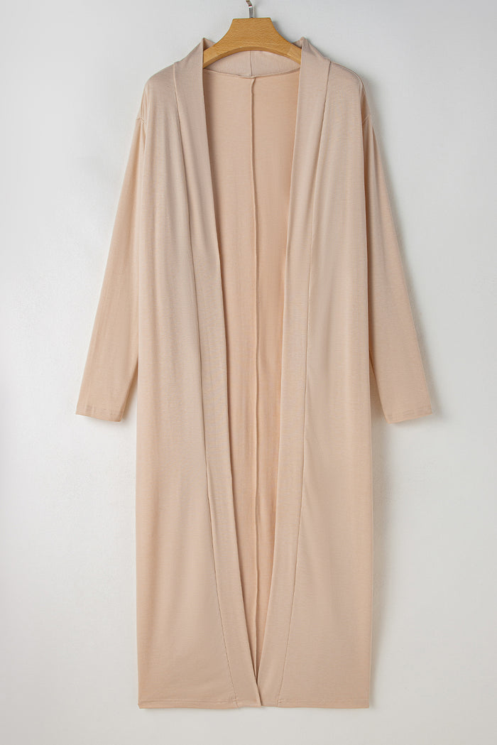 Ensemble cardigan long fendu et pantalon skinny