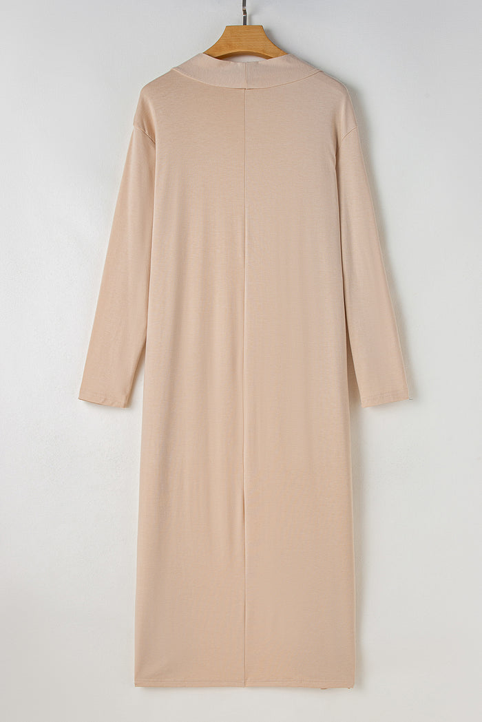 Ensemble cardigan long fendu et pantalon skinny