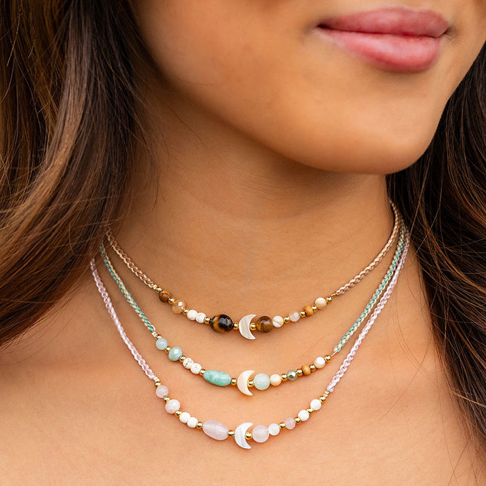 Equinox Eclipse Necklace, layered at neckline