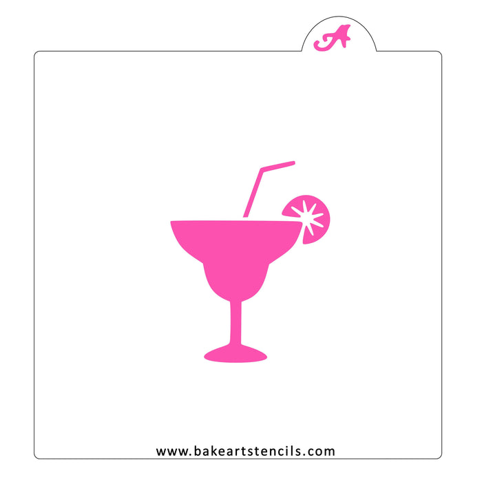 Fancy Margarita Cookie Stencil bakeartstencil