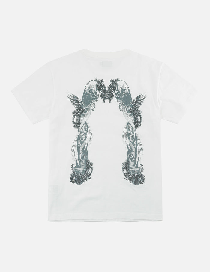 Feather Wing Daicock Print and Embroidered T-Shirt