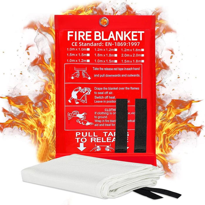Fire Blanket 2-Pack Emergency Flame Retardant Safety Cover
