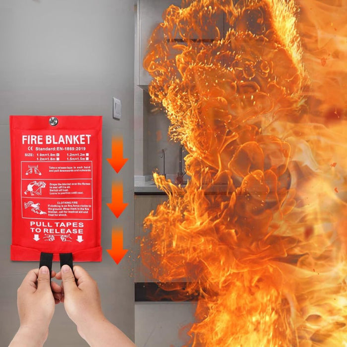 Fire Blanket 2-Pack Emergency Flame Retardant Safety Cover