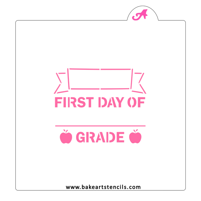 First Day of School Cookie Stencil bakeartstencil