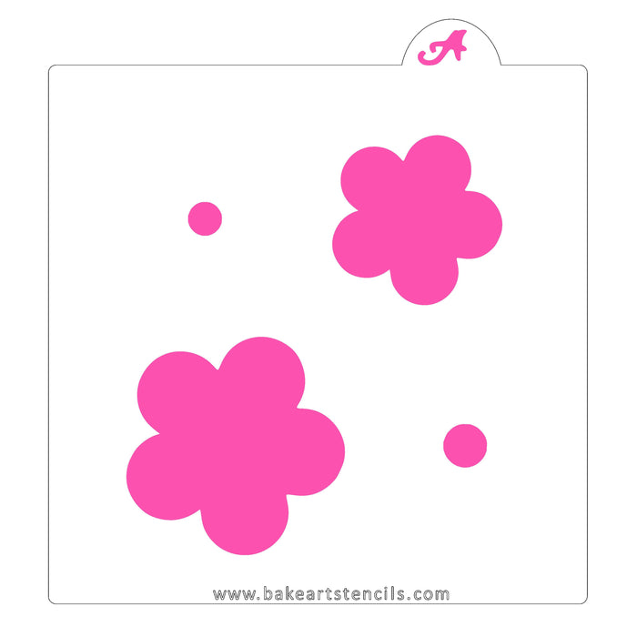 Five Petals Flower Stencil bakeartstencil