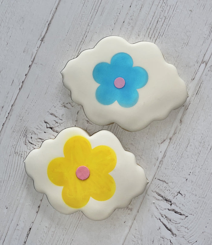 Five Petals Flower Stencil bakeartstencil