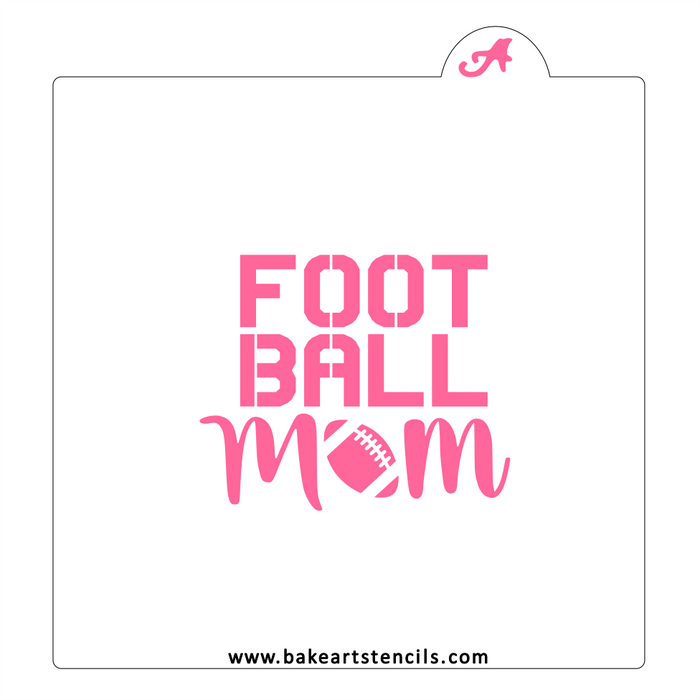 Football Mom Cookie Stencil bakeartstencil