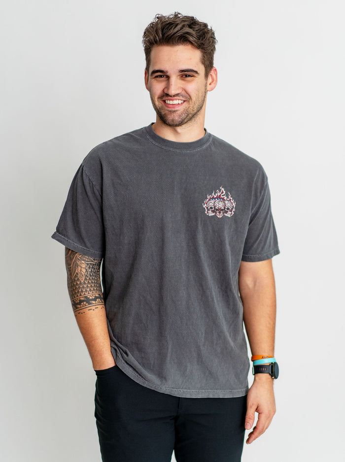 FRANCE SOCCER - “3 SKULL” PREMIUM T - SHIRT – T-Shirt – Dead Threads Apparel