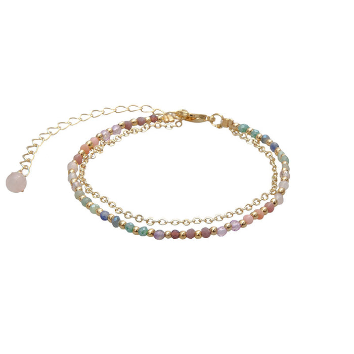 Free Spirit 2mm Healing Layered Bracelet, flat lay