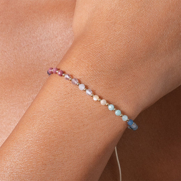 Free Spirit 3mm Healing Bracelet, detail on wrist