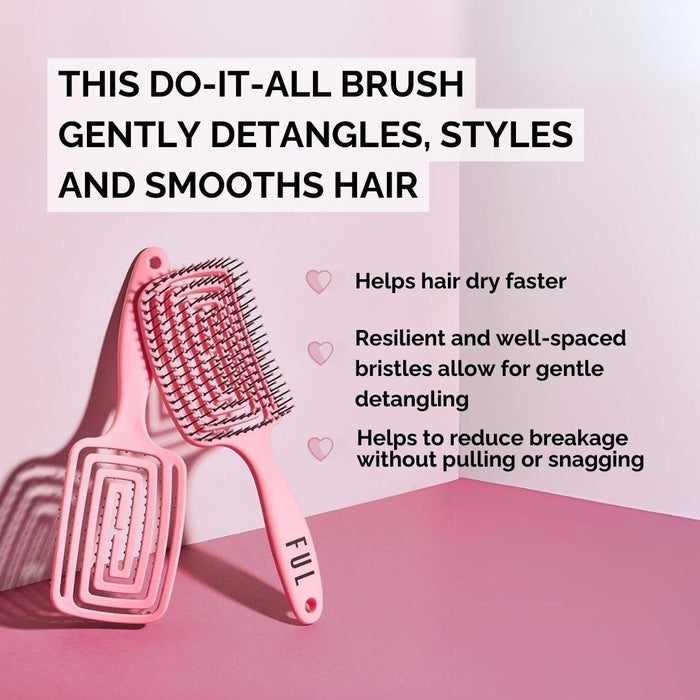 FUL Vented Hair Brush – Fast Blowdry Detangler with Anti-Static, Frizz Control Design - The LTL Shop