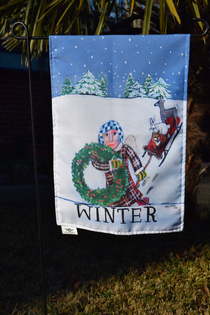 Garden Flags - Angel Series - Winter