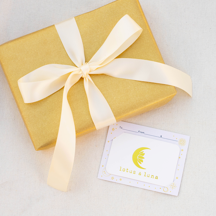 Gift Cards, flat lay with gift box