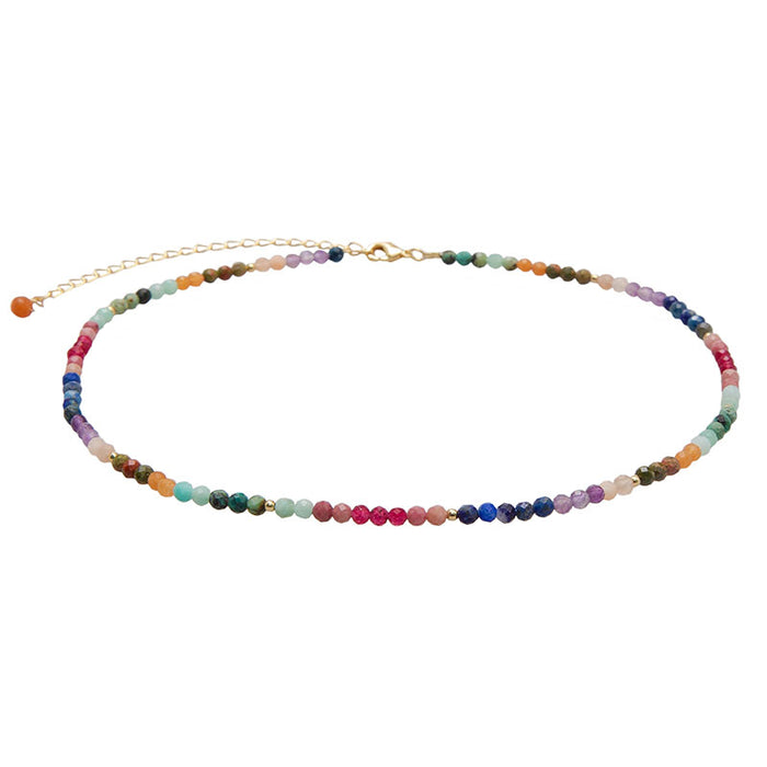 Good Vibes 3mm Healing Necklace, flat lay
